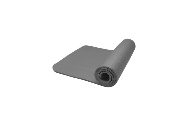 10mm GREY Yoga Mat Extra Thick Gym Mat Fitness Excise Rubber Mat