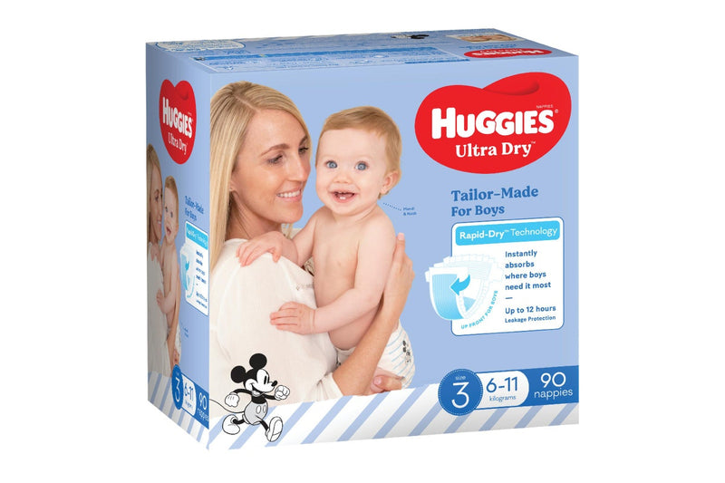 Huggies Ultra Dry Crawler Boy Nappies Jumbo Pack - Size 3
