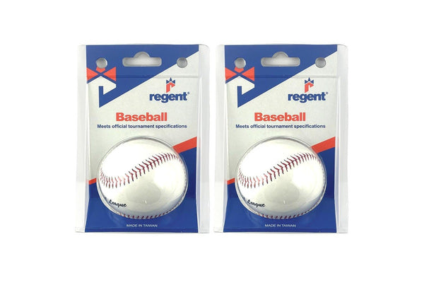 2x Regent 9" Parahyde Baseballs Outdoor Sports Game Practice Training Ball White