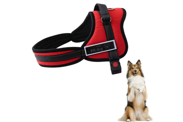 No-Pull Dog Harness Adjustable Outdoor Adventure Pet Vest with Reflective Design for Walking Training