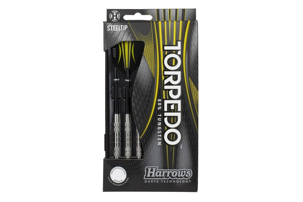 Harrows Torpedo Tungsten Darts (Pack of 3) (Black/Yellow) (26g)