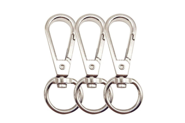 15Pcs Durable Metal Carabiner Clip Style Spring Key Chain Keyring Swivel Lobster Claw Clasp Hooks Clips For Bag Keychain - Standard