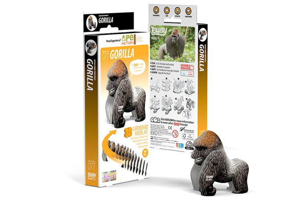 Eugy: Gorilla - 3D Cardboard Model