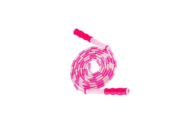 Pink Beads Adjustable Jump Rope Skipping Rope Ball Bearing Speed Jumping