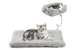 2-in-1 All Seasons Soft Waterproof-Lined Pet Beds - Gray