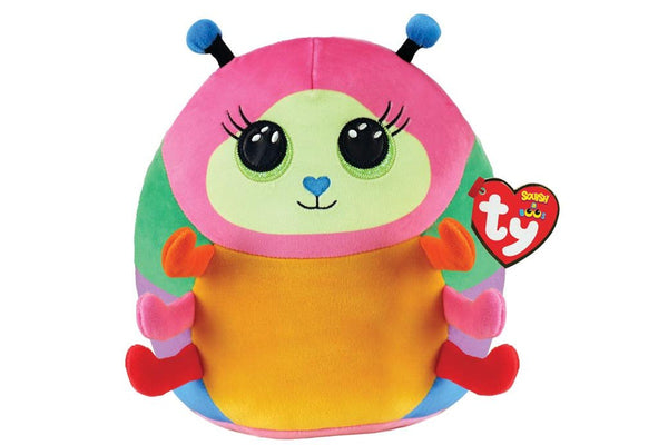 Ty Squishy Beanies: Nessa the Caterpillar - 10" Plush