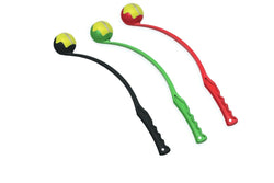 3 x Pet Dog Puppy Tennis Ball Launcher Chucker Thrower Long 64cm with Tennis ball