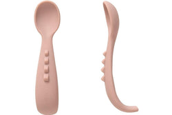 All4Ella: Comfy Grip Silicone Spoons - Dusty Pink (2 Pack)