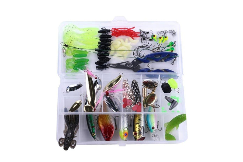 110 Piece Sea Bass Soft Bait Set For Freshwater Fishing