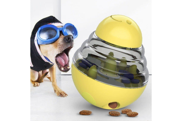 Adjustable Food Dispensing Tumbler Treat Ball With Leaky Hole Dog Toy