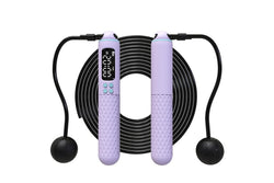 Smart Digital Jump Rope Set Accurately Skipping Rope Weighted Exercise Rope for Fitness Training Purple