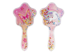 Pink Poppy: Unicorn & Vibrant Vacation - Holographic Glitter Hairbrush (Assorted Designs)