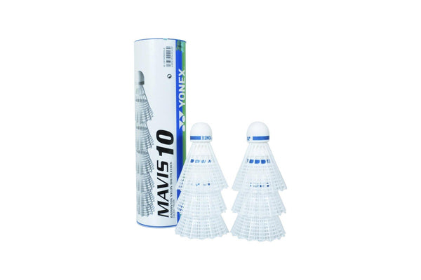 Yonex Mavis 10 Shuttlecock (Pack of 6) (White) (One Size)