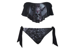 Spiral Direct Womens/Ladies Goth Nights Bikini Set (Black) (XXL)