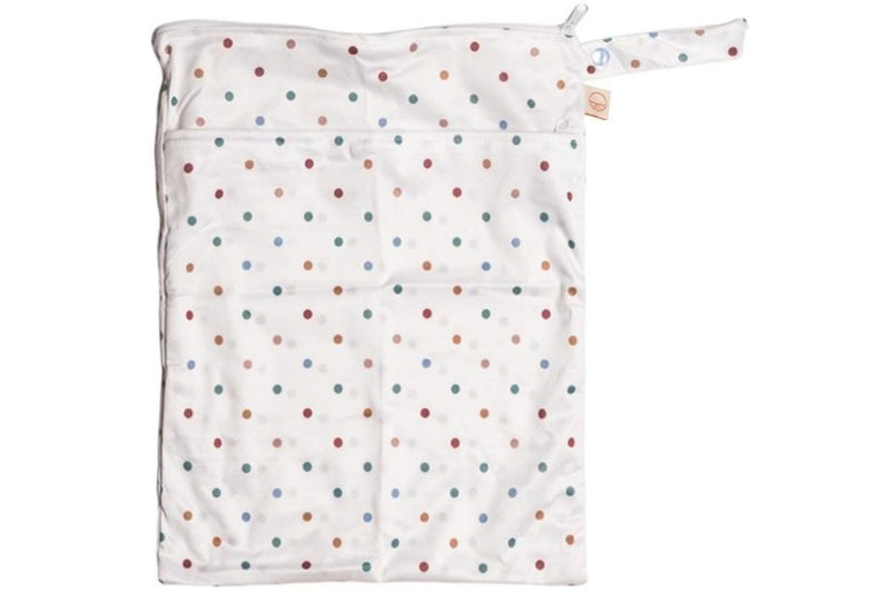 Nestling: Double Pocket Wet Bag - Mint Dots