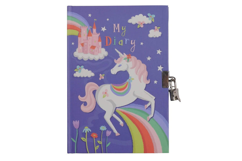 Tiger Tribe: Lockable Diary (Unicorn Rainbow)