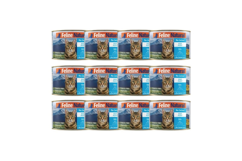 Feline Natural: Canned Cat Food, Beef 170g (12 pack)