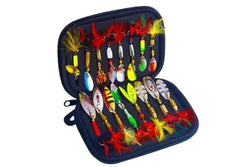 16 Piece Metal Sequin Fishing Lure Set With Spinning Dummy Bait