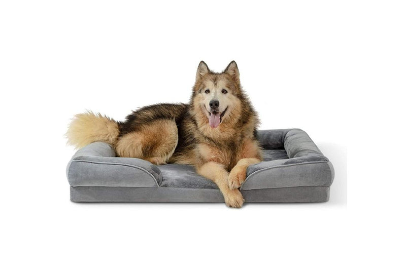 Orthopedic Dog Bed with Washable Cover - Grey