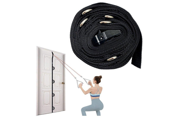 Multi-Point Door Anchor Strap For Resistance Band Workouts Portable Equipment - One Size