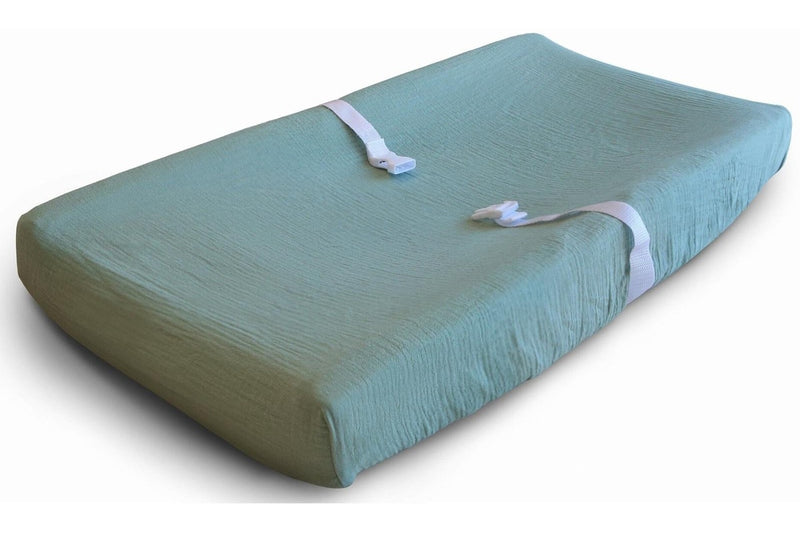 Mushie: Changing Pad Cover - Roman Green