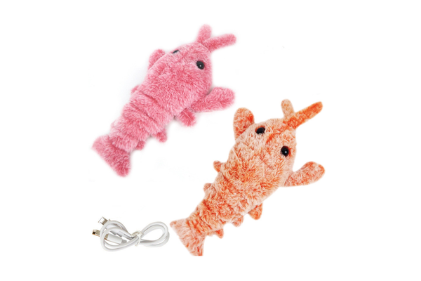 Usb Rechargeable Funny Jumping Lobster Cat Toy - One Size