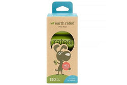 Earth Rated, Dog Waste Bags, Unscented, 120 Bags, 8 Refill Rolls