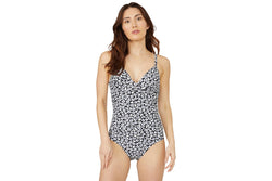 Debenhams Womens/Ladies Ditsy Print Twisted One Piece Swimsuit (Black) (10 UK)