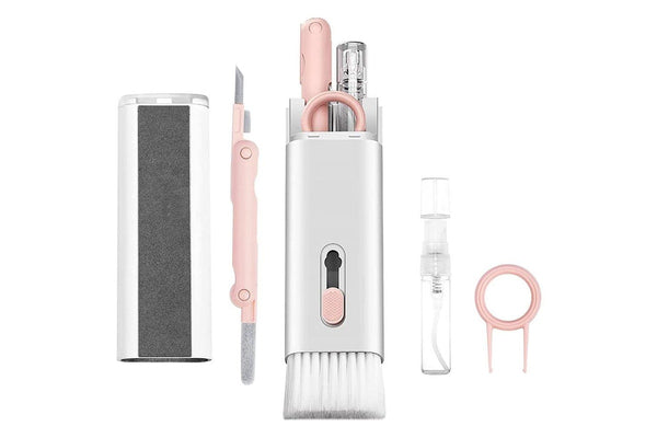 7 in 1 Multifunction Cleaner Kit for Airpod Keyboard Cleaning Soft Brush Pink