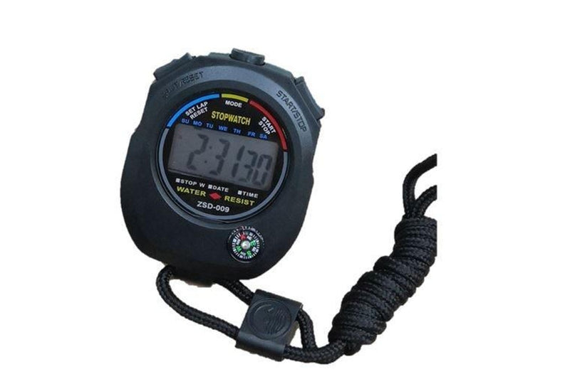 Professional Stopwatch Handheld Digital LCD Display Sports Counter Timer