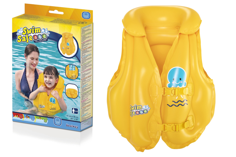 Inflatable Vest For Learning to Swim Buoyancy Float Swim Pool 51 cm x 46 cm