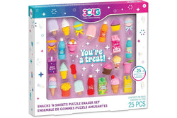 3C4G: Snacks & Sweets Puzzle Eraser Set