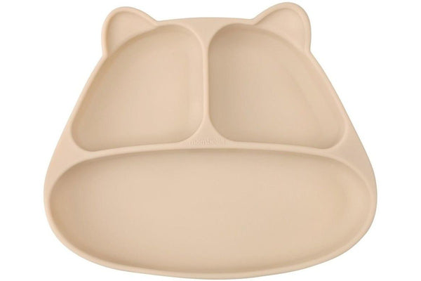 Mombella: Panda Silicone Suction Dinner Plate - Light Brown