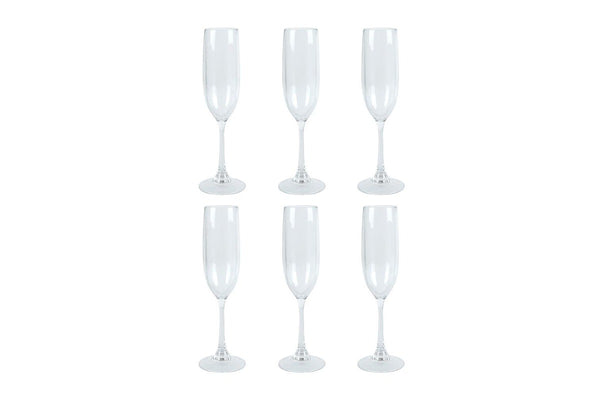 6x Wildtrak Tritan Champagne Flute 145Ml Home Tableop Kitchen Dinnerware Clear