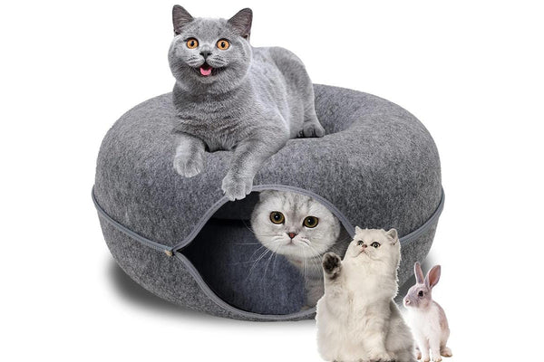 PETSWOL Cat Caves for Indoor Cats - Grey