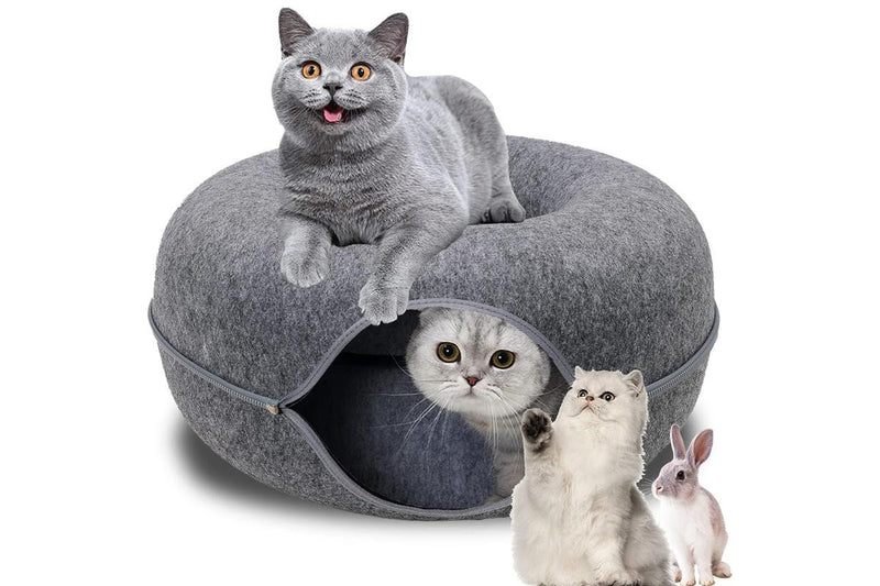 PETSWOL Cat Caves for Indoor Cats - Grey