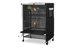 Breathable Good Night Birdcage Cover -Black