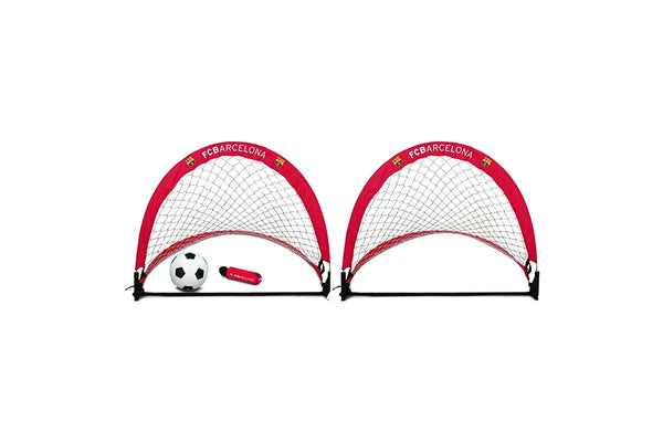 FC Barcelona Official Football Training Goal Gift Set (Scarlet) (One Size)