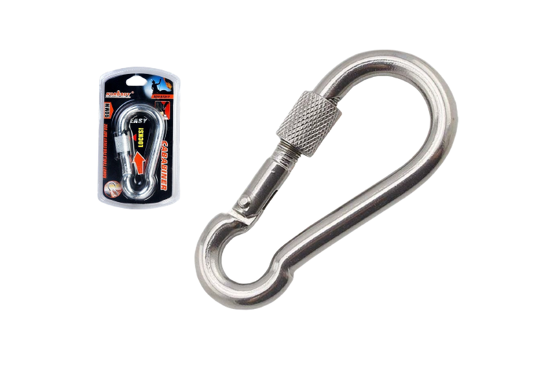 90mm Stainless Steel CARABINER Clip Hook Lockable Mountain Climbing