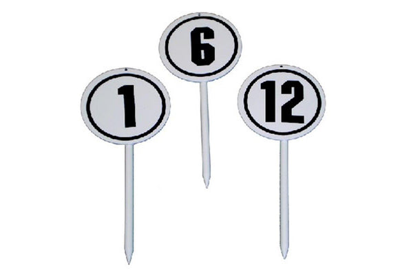 Field Event marker - Set Numbered 1-12 (Numbered - Metal)