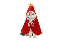 ZOOMIES Large Cat Christmas Costume - Red