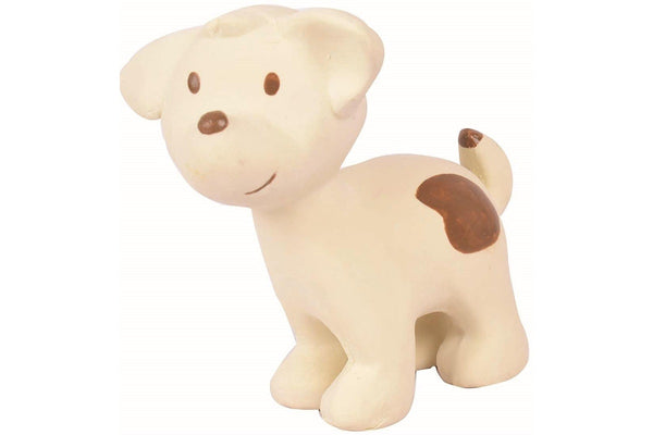 Tikiri: Natural Rubber Rattle & Bath Toy - Puppy