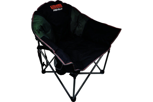 Wildtrak Prevelly 96cm Camp Chair w Cup Holder Outdoor Camping Seat Black Grey