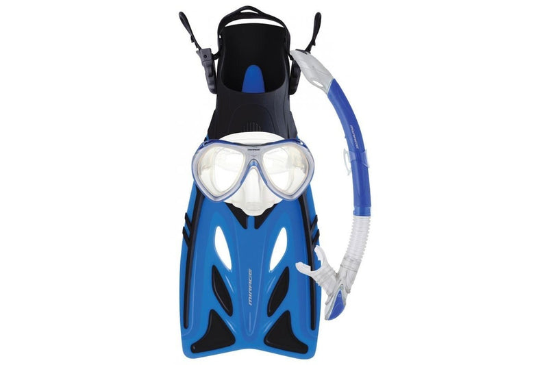 Mirage Crystal Junior Mask, Snorkel & Fin Set - Blue - S / M