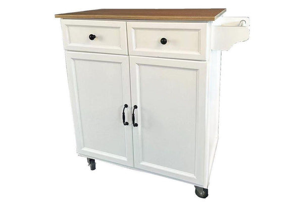 Fraser Country Wooden Kitchen Trolley with 2 Drawer & 2 Door