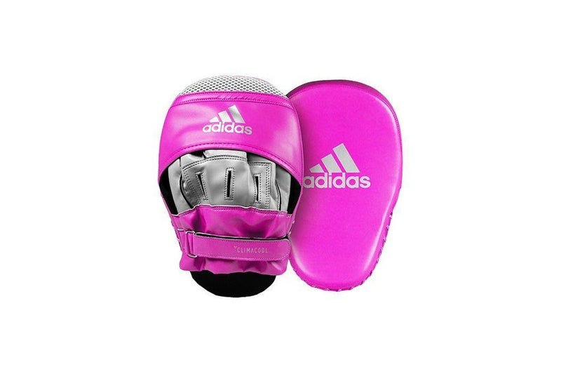 Adidas Speed Training Focus Boxing Mitts - Curved - Pink / Silver