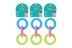 3x 3pc Paws & Claws Pet Dog 16cm Dental TPR Spikey Ring Tugger Chew Fun Play Toy