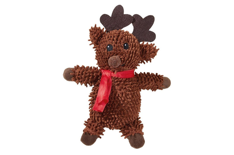 Pet Dog Animal Chew Squeaky Plush Toys Christmas Theme Brown Elk Style