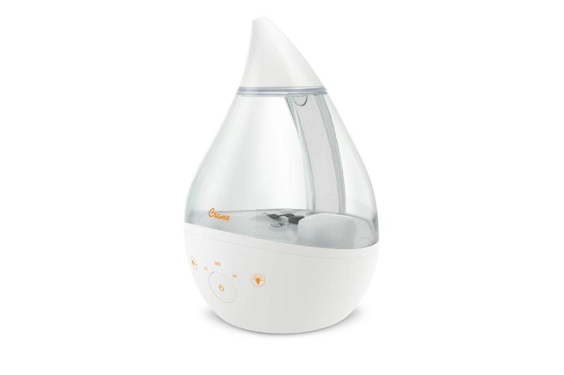 Crane: 4 in 1 Top Fill Drop Humidifier with Sound Machine - Clear