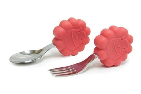 Marcus & Marcus: Silicone Palm Grasp Spoon & Fork Set - Marcus